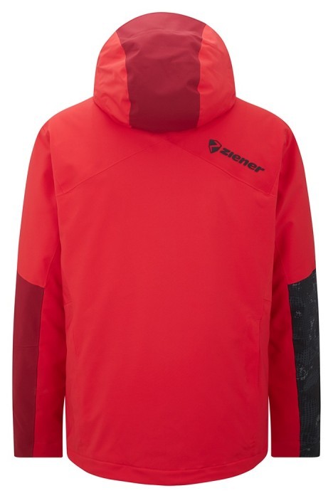 Ziener куртка лижна Trivor 2026 red-black foggy print 50