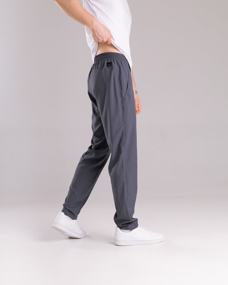 Однотонні базові чоловічі штани весна літо темно-сірі Pobedov Aero