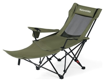Крісло-шезлонг складане Naturehike CNK2550JJ023 Nightfall T05, сталь, оливкове