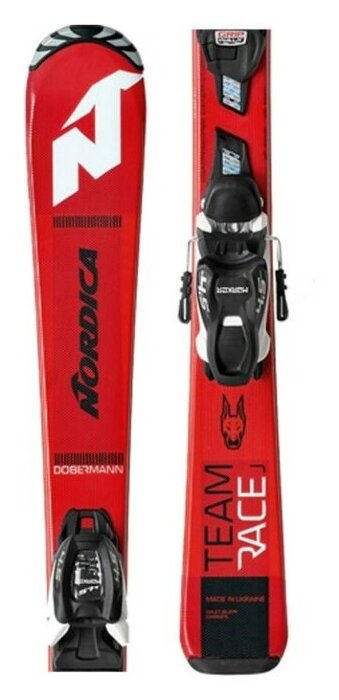Ліжі для підлітків комплект Nordica TEAM J RACE FDT+JR 4.5 110см Red/black (0A9164+0C9024MF)