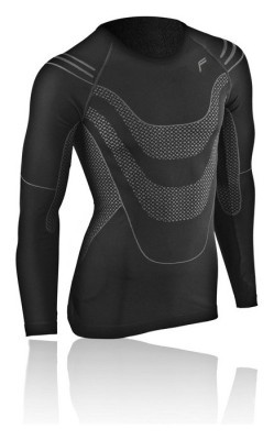 Термобілизна для дорослих: чоловіча кофта Fuse MEGALIGHT 200 LONGSHIRT MAN M Black