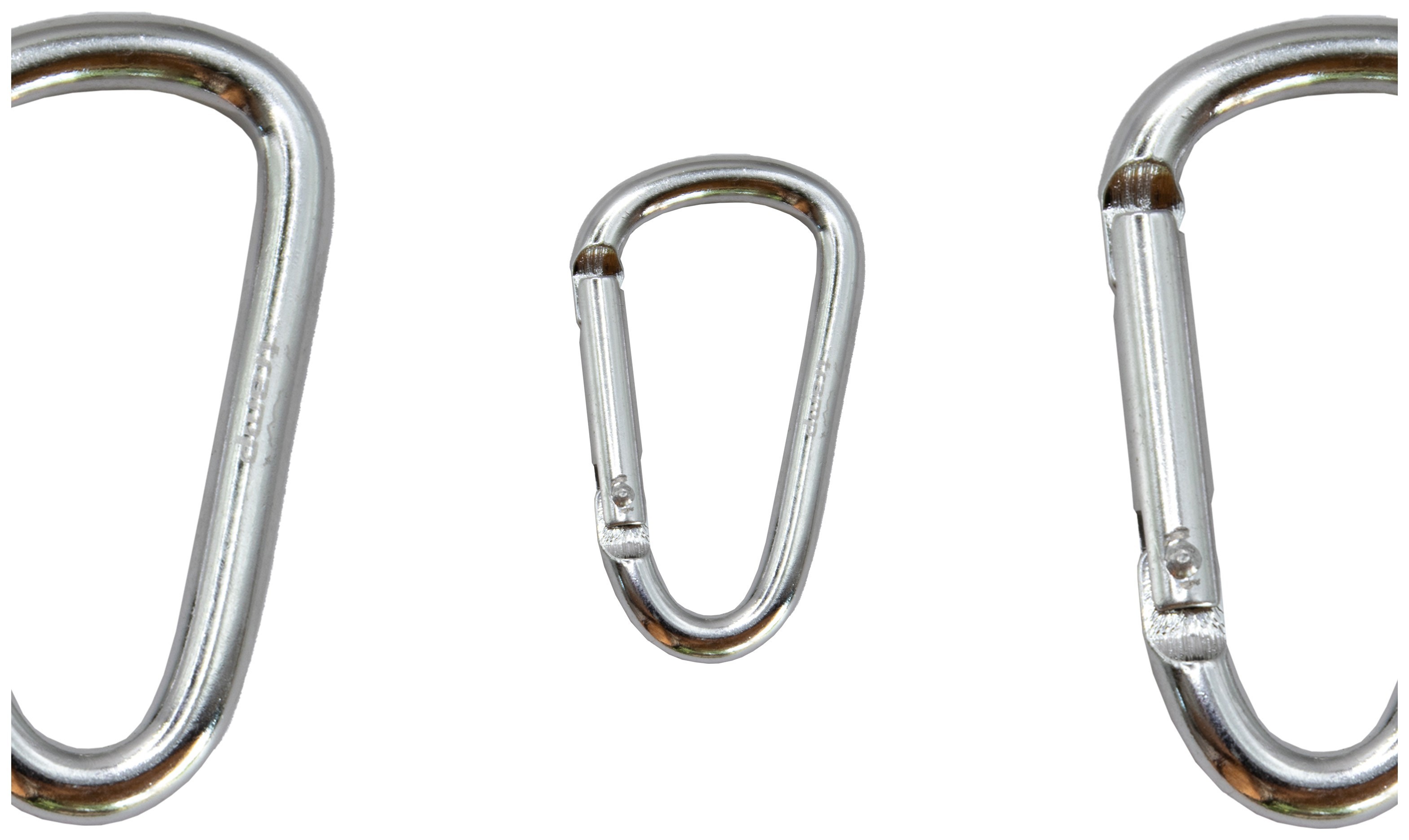 Набір карабінів алюмінієвих сувенірних Трамп 10 шт 6 см без муфти silver UTRA-300