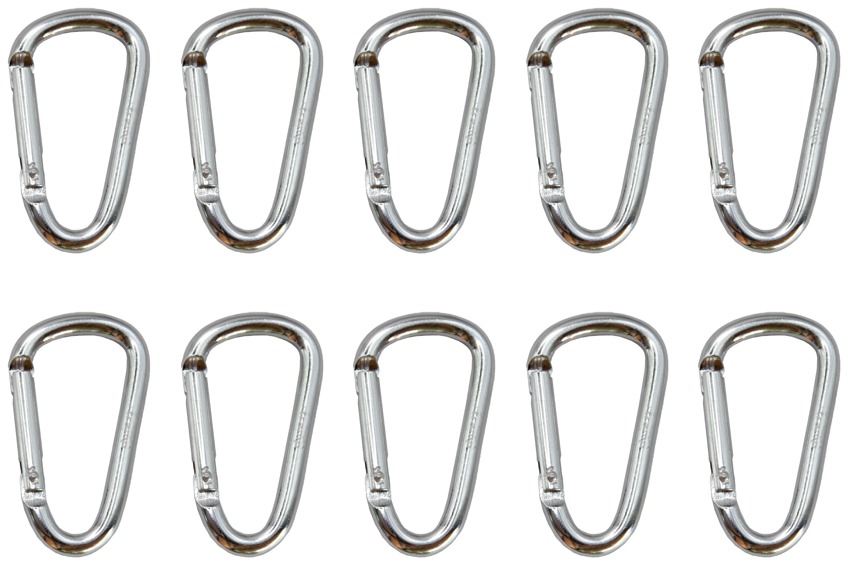 Набір карабінів алюмінієвих сувенірних Трамп 10 шт 6 см без муфти silver UTRA-300