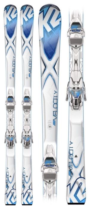 Лижі гірські комплект K2 AMP VELOCITY M3 11+M3 11.0 TC 165см White/blue (1040107.140.1+1041321.140.1)