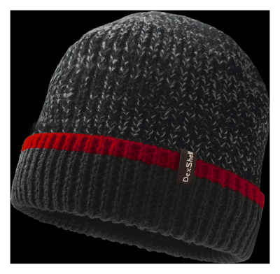 Шапка водонепроникна Dexshell, р-р S/M (56-58 см), з червоною смужкою