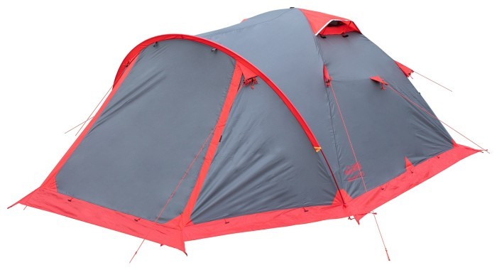 Намет Tramp Mountain 4 (V2) сірий/червоний (TRT-024)