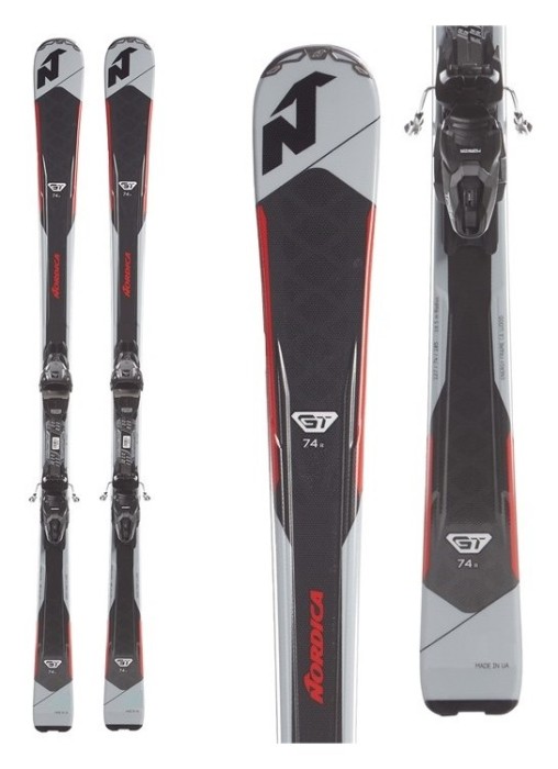 Лижі гірські комплект Nordica GT 74 R+TP2 CMP 10 FDT 160см Grey/black (0A8336+0C8020SA)