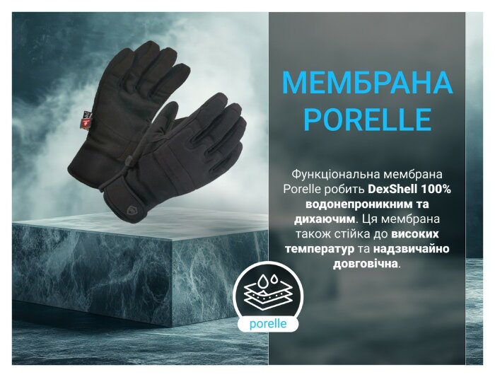 Рукавички водонепроникні Dexshell Arendal Biking Gloves, p-p XL, зимові, чорні