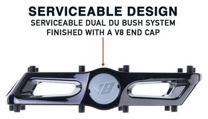 Педалі DMR V8 V2 ED Red (червоний металік)