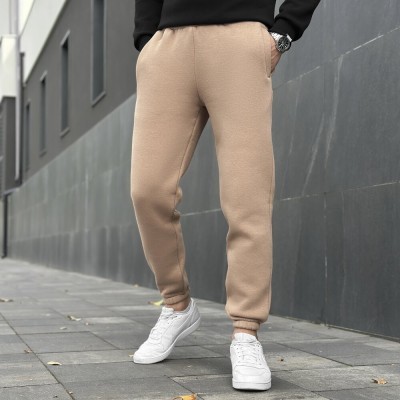 Чоловічі штани джогери з кишенями кемел Pobedov 007 ЗИМА