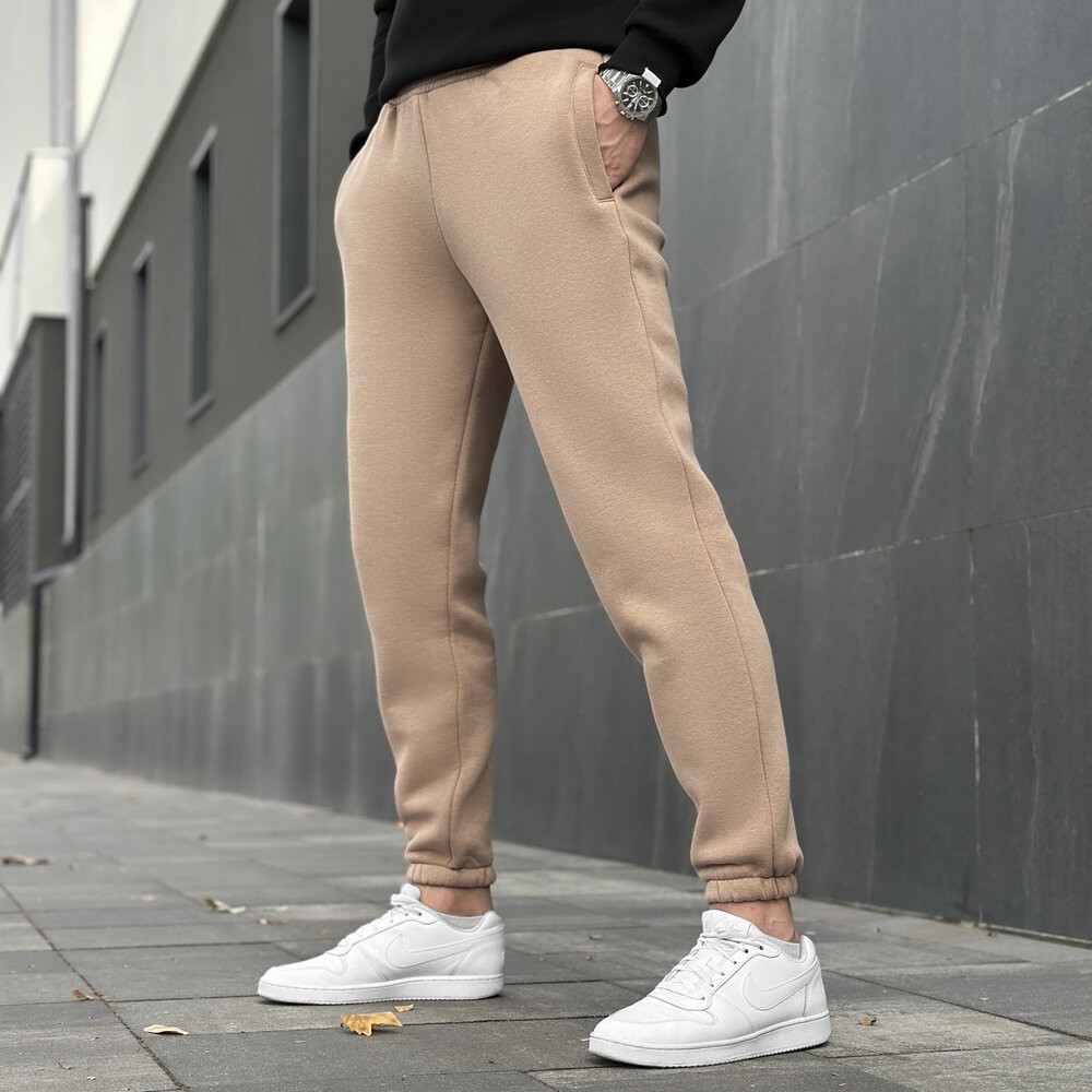 Чоловічі штани джогери з кишенями кемел Pobedov 007 ЗИМА