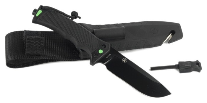 Ніж Ganzo G8012V2-BK чорний (G8012V2-BK) з паракордом