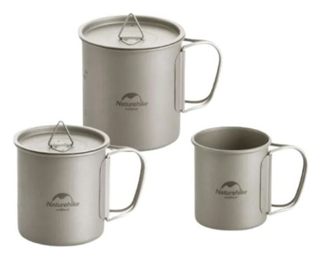 Кружка титанова з ручкою 600 мл Naturehike NH20CJ005