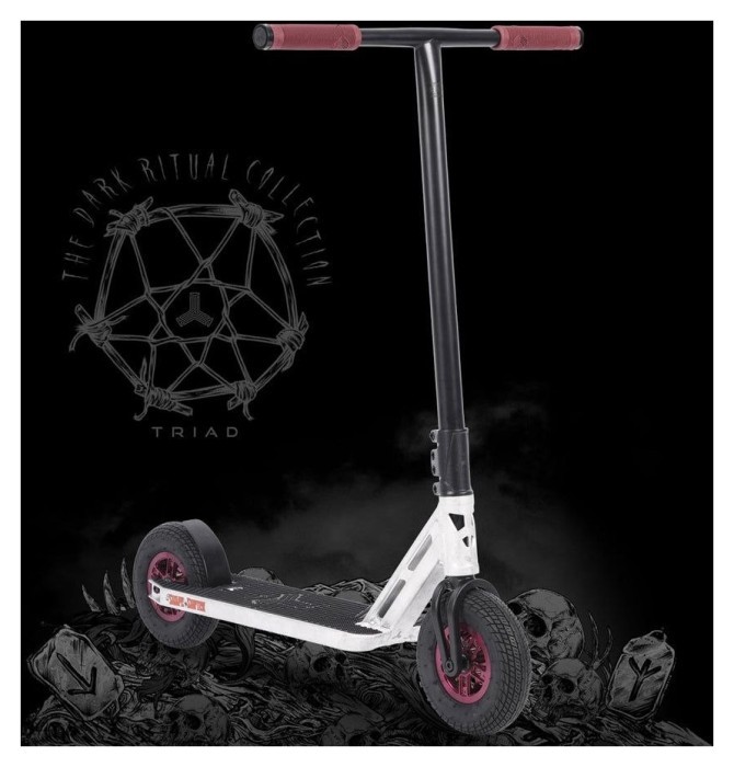 Трюковий самокат Triad Shape Shifter Dirt 5.5" x 20.5"- Stone/Black/Red
