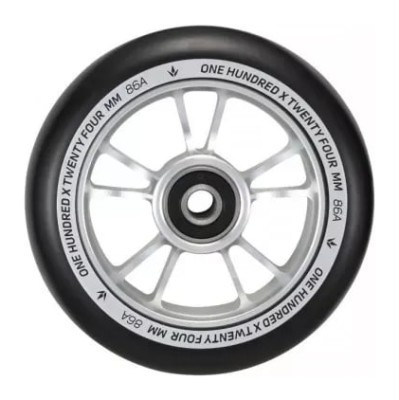Колесо для трюкового самокату Blunt 10 Spokes Pro 100мм x 24мм - Silver/Black