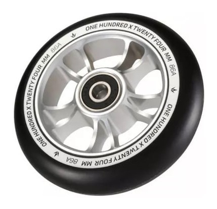 Колесо для трюкового самокату Blunt 10 Spokes Pro 100мм x 24мм - Silver/Black