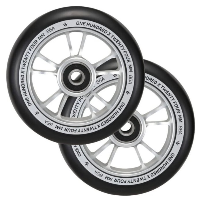 Колесо для трюкового самокату Blunt 10 Spokes Pro 100мм x 24мм - Silver/Black