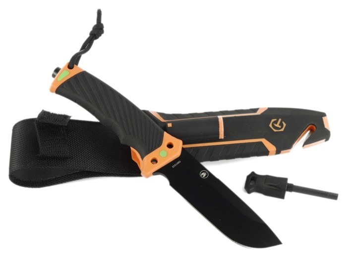 Ніж Ganzo G8012V2-OR помаранчевий (G8012V2-OR) з паракордом