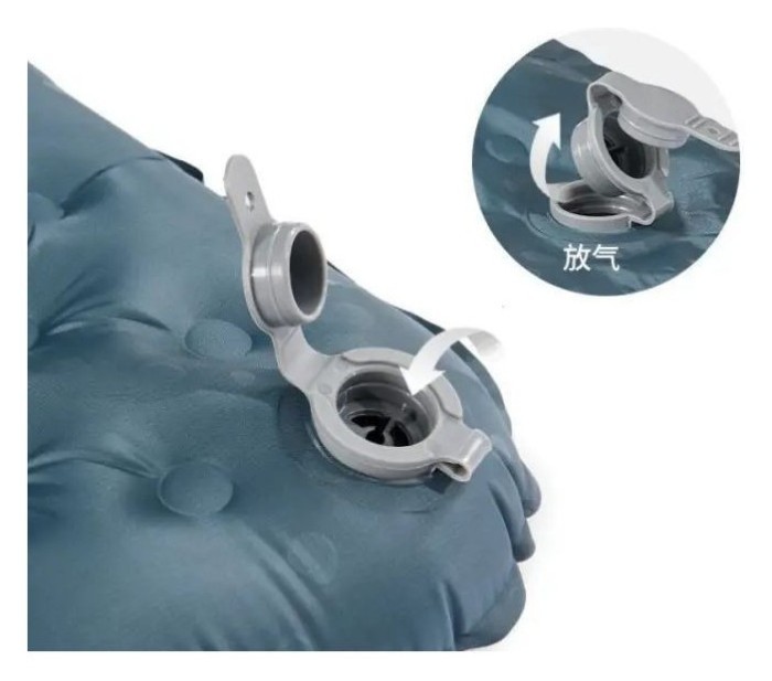 Матрац туристичний надувний одномісний Naturehike CNH22DZ018, надлегкий, 183x64x7 см, чорний, для туризму із мішком для надування