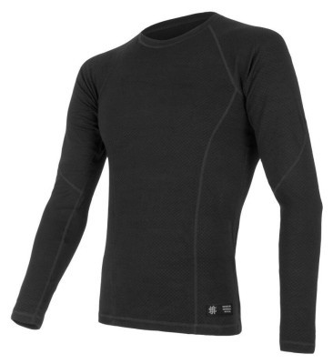 Термофутболка чоловіча Sensor Merino DF LS black 15100021, SM11M-black
