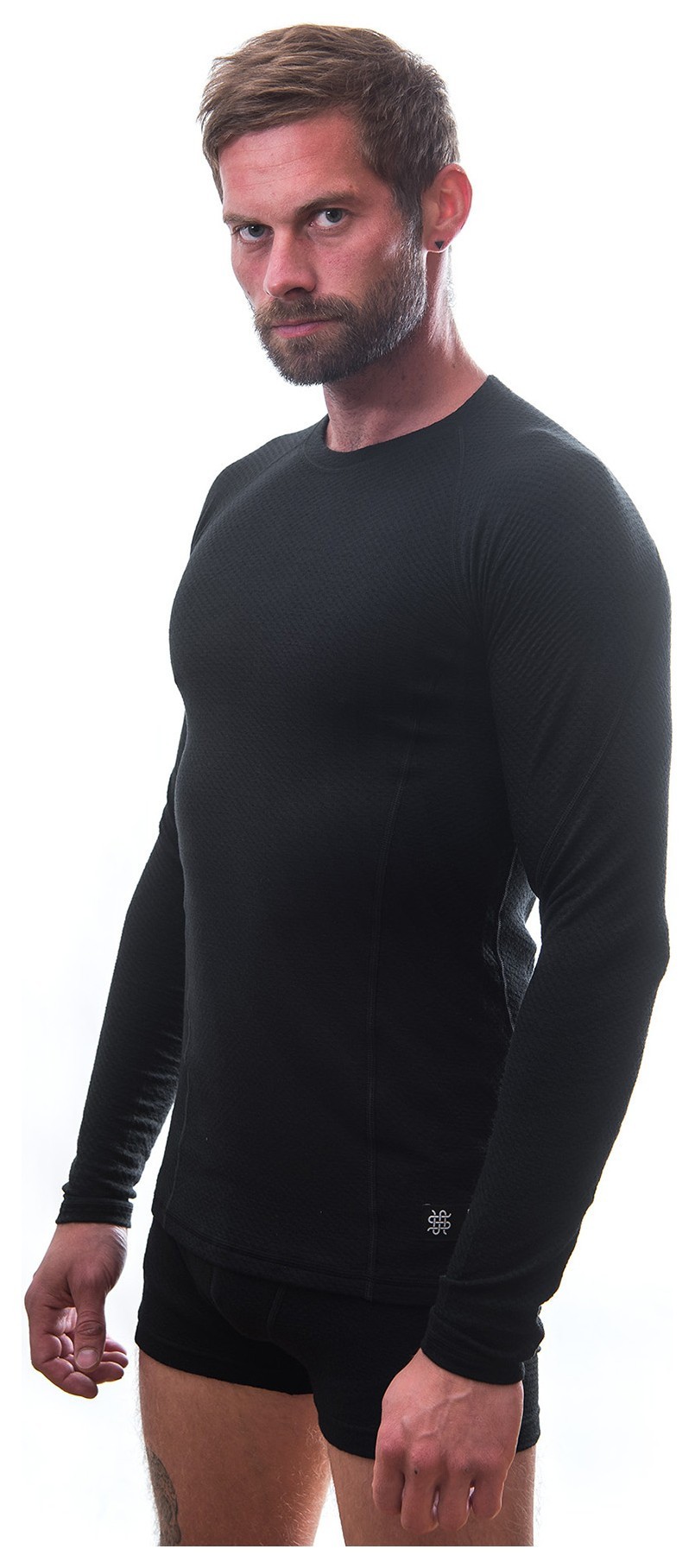 Термофутболка чоловіча Sensor Merino DF LS black 15100021, SM11M-black