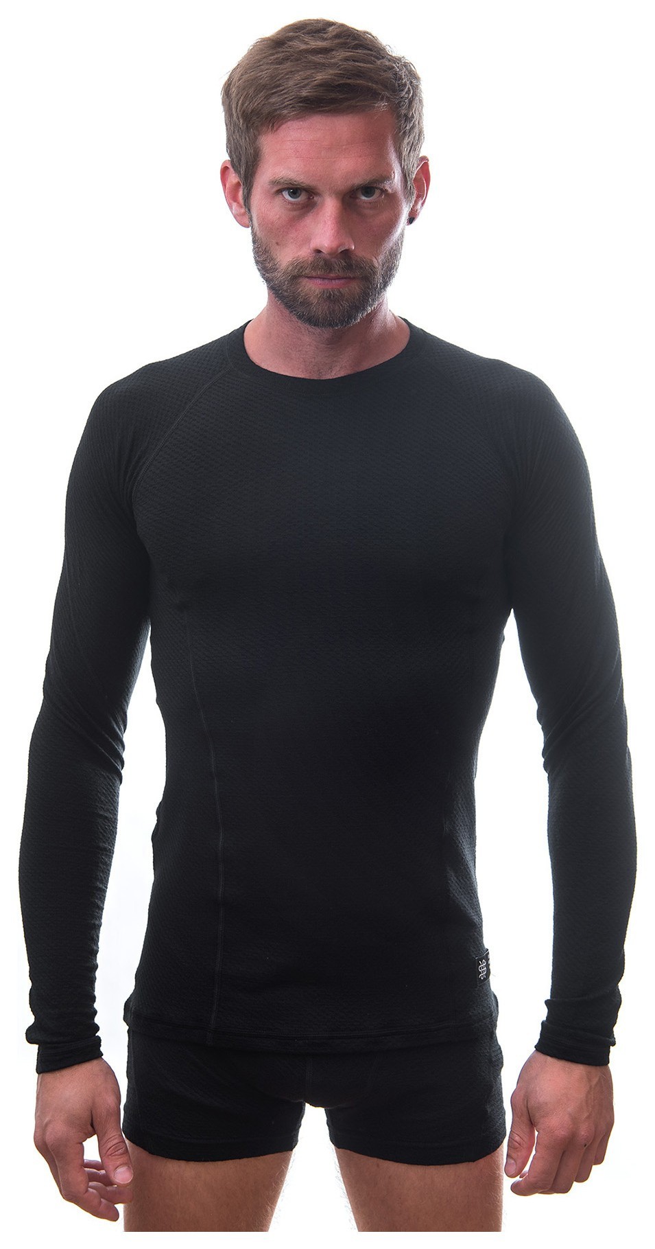 Термофутболка чоловіча Sensor Merino DF LS black 15100021, SM11M-black