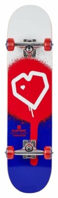Blueprint Spray Heart V2 Скейтборд Complete 8" - Red/Blue