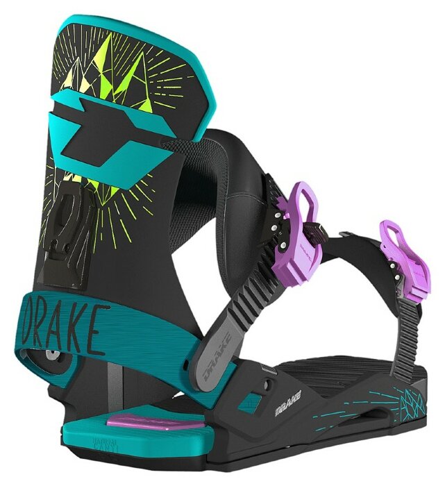 Кріплення для сноуборду Drake DL M/L Black/Turquoise (71181041)