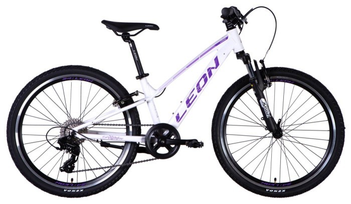 Велосипед AL 24" Leon JUNIOR AM Vbr CS рама-12" білий з бузковим 2025