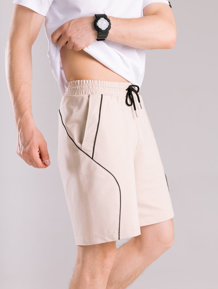 Бежеві літні шорти для чоловіків. Повсякденні шорти чоловічі Pobedov Shape