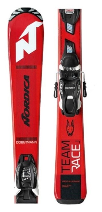 Ліжі для підлітків комплект Nordica TEAM J RACE FDT+JR 7.0 130см Red/black (0A9162+0C9022ME) O