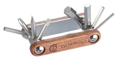 Мультитул складний для велосипеда Cycledesign FUNC 9 Brown/Nickel (TO0021)