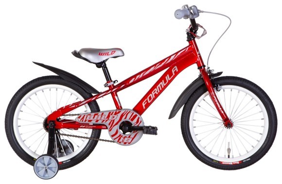 Велосипед ST 18" Formula WILD BH рама-9" червоний з сірим 2024 крила, дзвоник