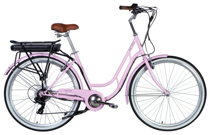 Велосипед з електроприводом 28" ST Dorozhnik eRETRO Vbr FR рама-19" 36B 12.5А*г 500Вт світло-рожевий YS 7443 2025