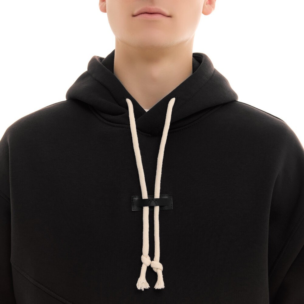 Чорний чоловічий спортивний костюм осінь/зима з капюшоном Pobedov Space