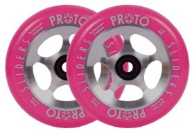 Колеса для трюкового самокату Proto Sliders Starbright Pro Scooter Wheels 2-Pack 110mm - NEON PINK ON RAW