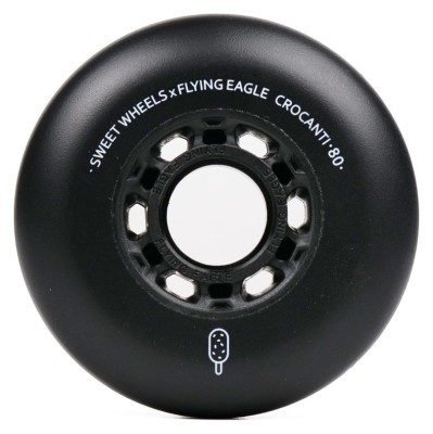 Колеса для роликів Flying Eagle Crocanti 88А 4 шт чорні