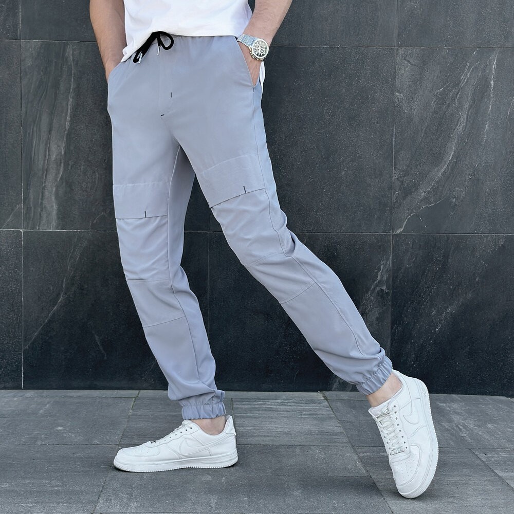 Чоловічі штани джогери з кишенями сірі Pobedov Vershyna