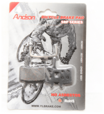 Колодки гальмові Andson YL-1019 диск. гальмо до-кт (Avid Hydraulic Juicy 5 and 7, Ball Bearing 7)