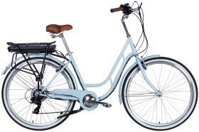 Велосипед з електроприводом 28&quot; ST Dorozhnik eRETRO Vbr FR рама-19&quot; 36B 12.5А*г 500Вт світло-блакитний PANTONE 5435 C 2025 крила, крило пер., крило зад., підніжка