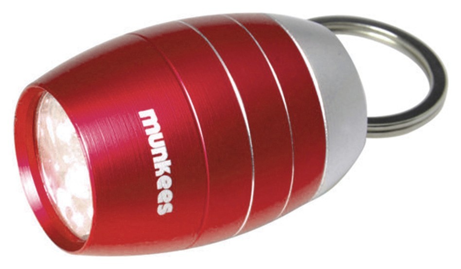 Munkees 1082 брелок-фонарик Cask shape 6-LED Light red