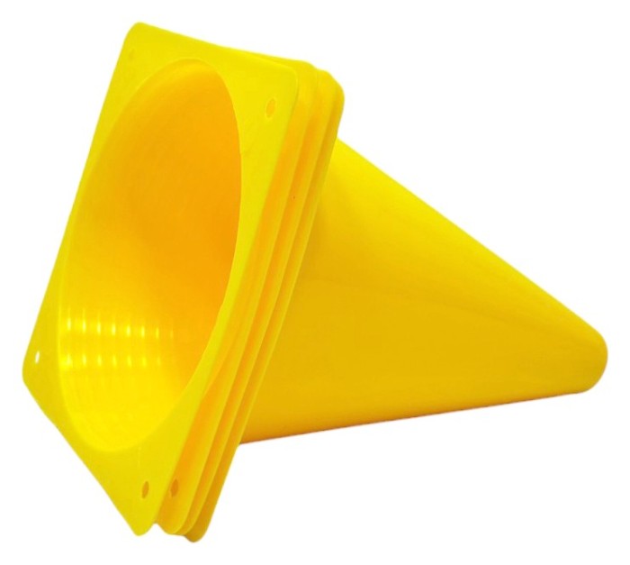 Конуси-фішки спортивні EasyFit 17 см (набір з 4 штук) жовті