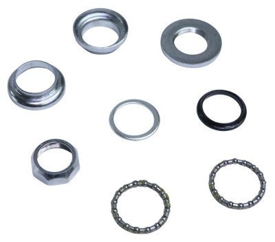 Рульова колонка різьб. не інтегрована 1" VLT YQ-CZ-22 срiблястий (комплект) шаг різьби 1х24Т, підшипник X16 AM (брендоване пакування)