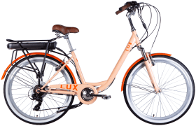 Велосипед з електроприводом 26&quot; ST Dorozhnik eLUX Vbr FR рама-17&quot; 36B 12.5А*г 500Вт свiтло-бiрюзовий PANTONE 643 C 2025 крила, крило пер., крило зад., підніжка