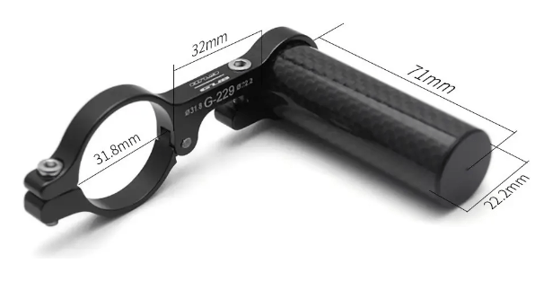 Розширювач руля GUB 229 карбоновий 70 мм, чорний