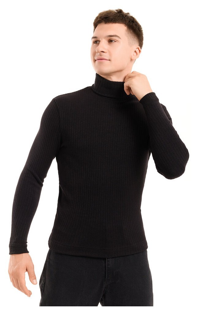 Чоловічий гольф Pobedov Prestige. Чорний гольф для чоловіків осінній весняний. Гольф ангора чоловічий