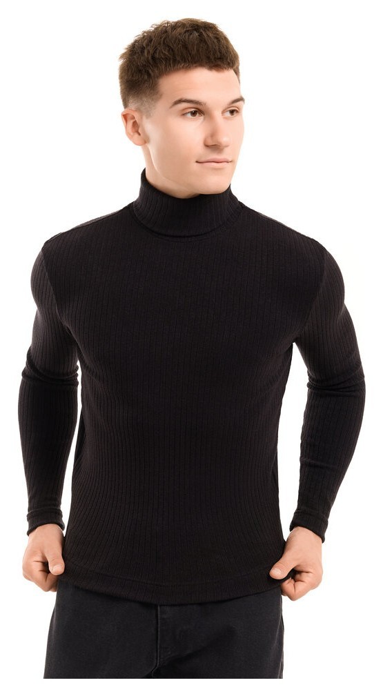 Чоловічий гольф Pobedov Prestige. Чорний гольф для чоловіків осінній весняний. Гольф ангора чоловічий