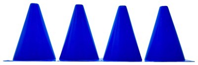 Конуси-фішки спортивні EasyFit 17 см (набір з 4 штук) сині