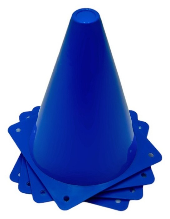 Конуси-фішки спортивні EasyFit 17 см (набір з 4 штук) сині