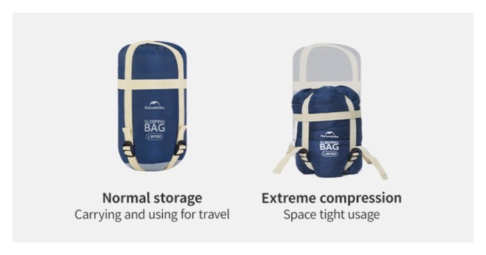 Спальний мішок Naturehike LW180 CNK2550WS026 Sunny Day PL01, (14°C) XL коричневий